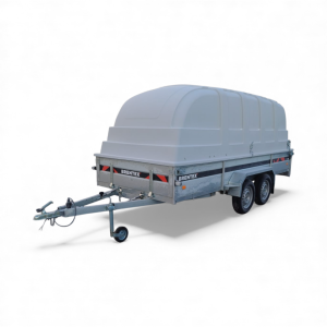 Vieglā piekabe BREN-4015-2N ar pelēku plastmasas vāku