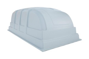 Plastmasas vāks Jaxal 3310x1560x1250 mm (PELĒKS, meh. 2 atsperes L182)